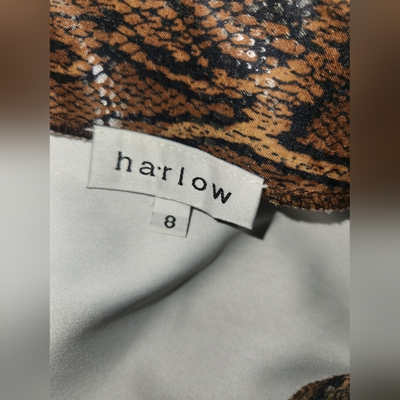 Harlow‎ vintage 3 piece faux leather animal print outfit jacket skirt pants - Picture 10 of 15